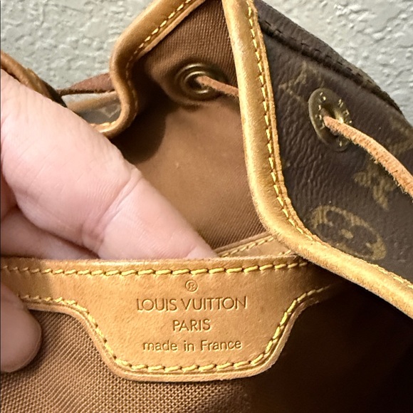 Louis Vuitton Monogram Backpack in Rich Brown and Tan - Picture 9 of 16
